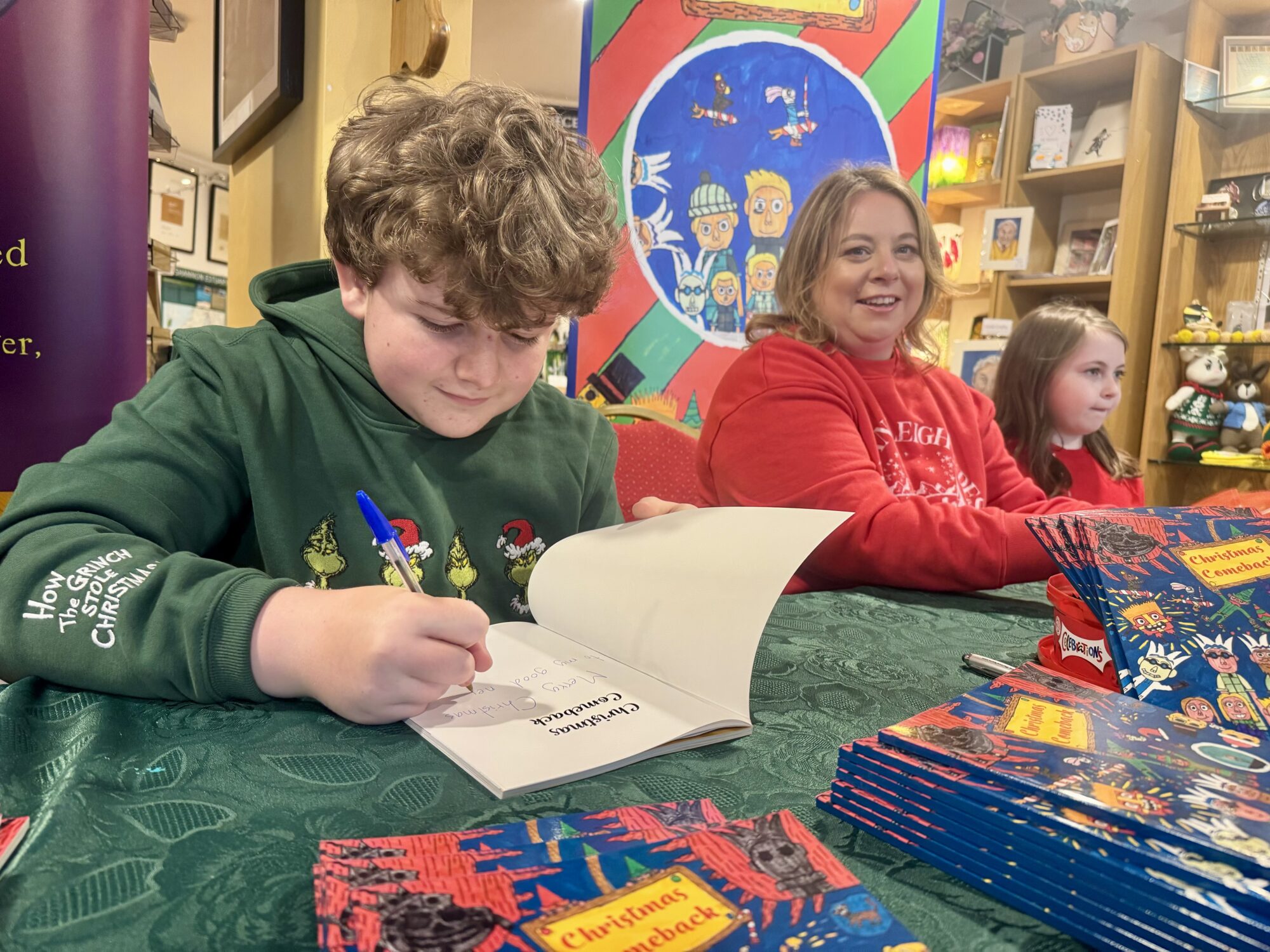 Danny signing copies of his book at the launch in Kerry Writers' Museum