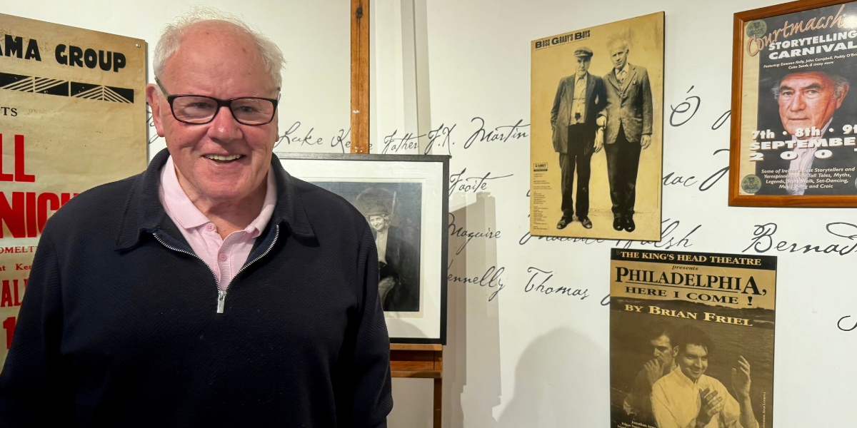 David Browne, Chairperson of Kerry Writers' Museum, at the exhibition.