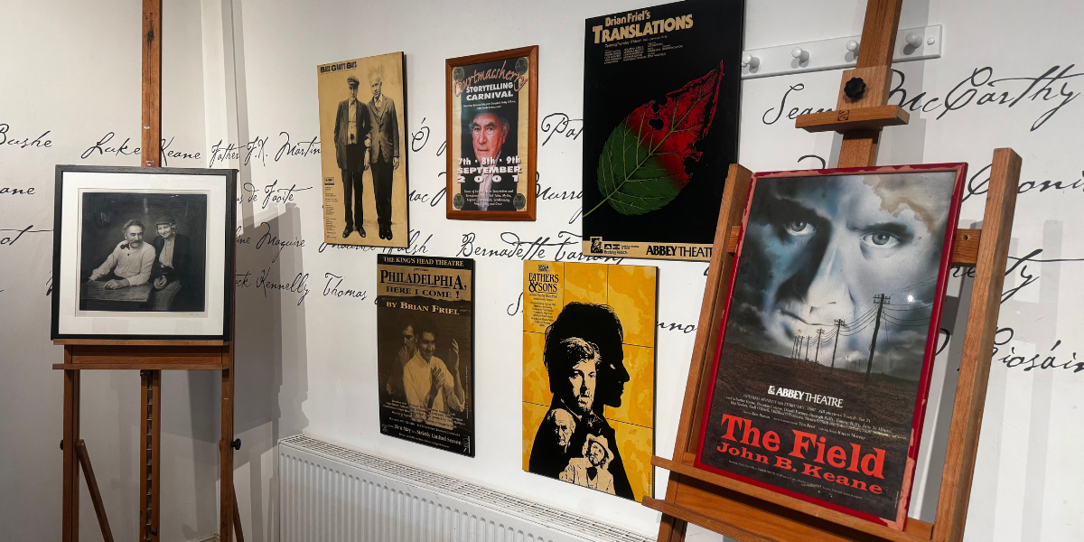 Posters from a remarkable career in Éamon Kelly: An Absolute Artist.