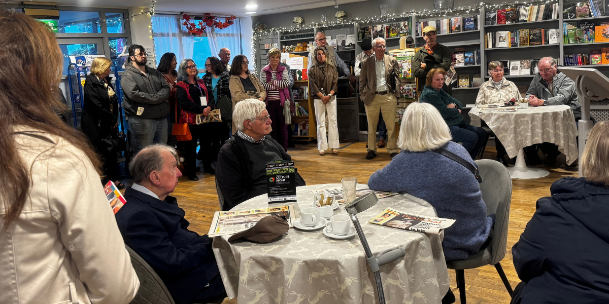 A packed museum for the opening of Éamon Kelly: An Absolute Artist.