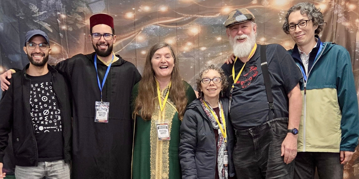 Festival artists Omar Belaarej, Maria Gillen, Jim Brulé and Yoshio Takahata with friends.