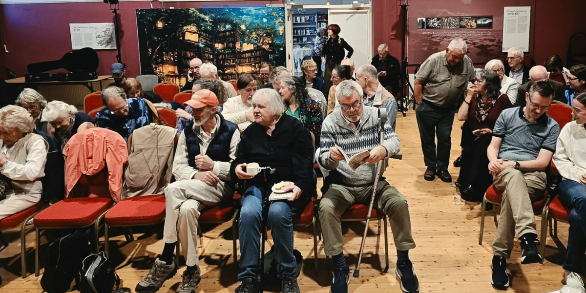 A full house at the Kerry Writers’ Museum for the launch of The Seanchaí Writers’ Anthology during the Listowel International Storytelling Festival.